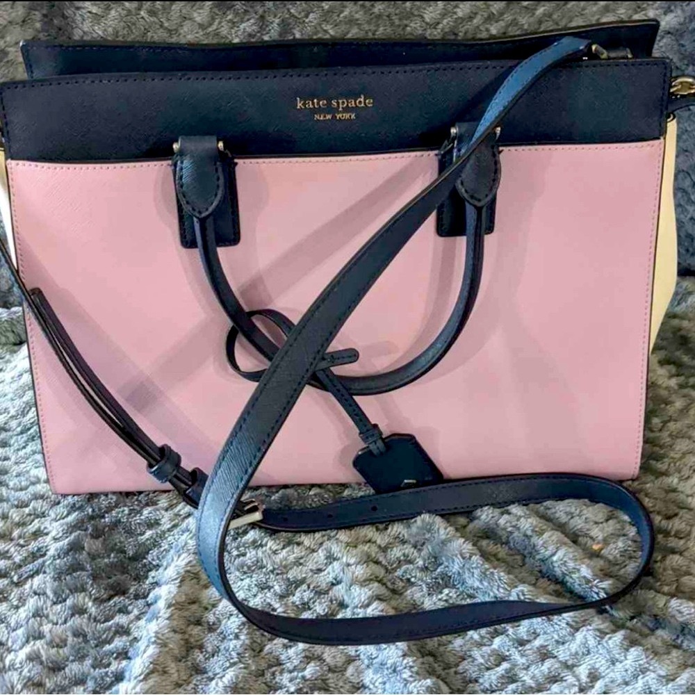 Kate Spade Pink and Navy Women's Bag